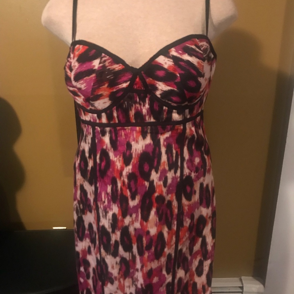 Classic animal print t strap dress